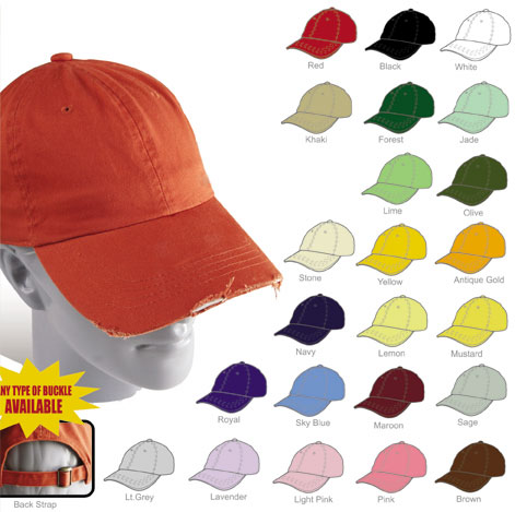 Distressed bill Cap Samples